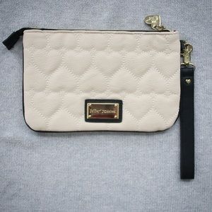 Betsey Johnson clutch with M monogram